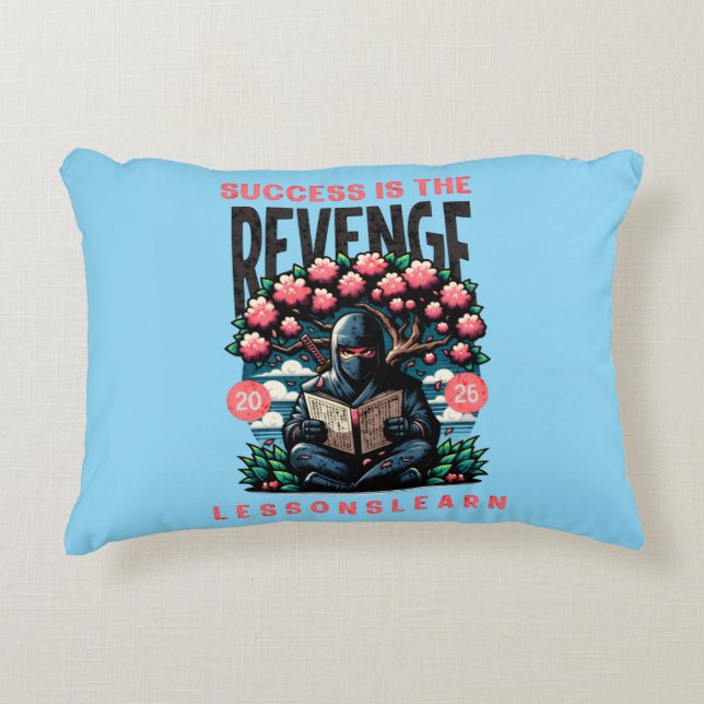 COUSSINS DÉCORATIFS HOME SUCCESS REVENGE LESSONS LEARN ACCENT PILLOW  (Devant)