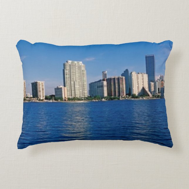 Coussins Décoratifs Horizon de Miami, la Floride (Devant)