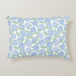 Coussins Décoratifs Hortensia floral bleu et vert