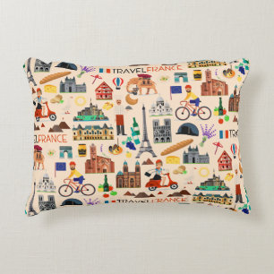 Coussins Décoratifs Icônes de voyage France Design