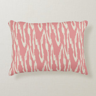 Coussins Décoratifs Ikat Brosse  Rose & Blanc Cassé
