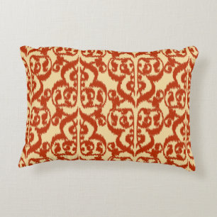 Coussins Décoratifs Ikat Moorish Damask - Mandarin orange