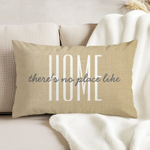 Coussins Décoratifs "Il n'y a pas d'endroit comme la maison" Beige Fau