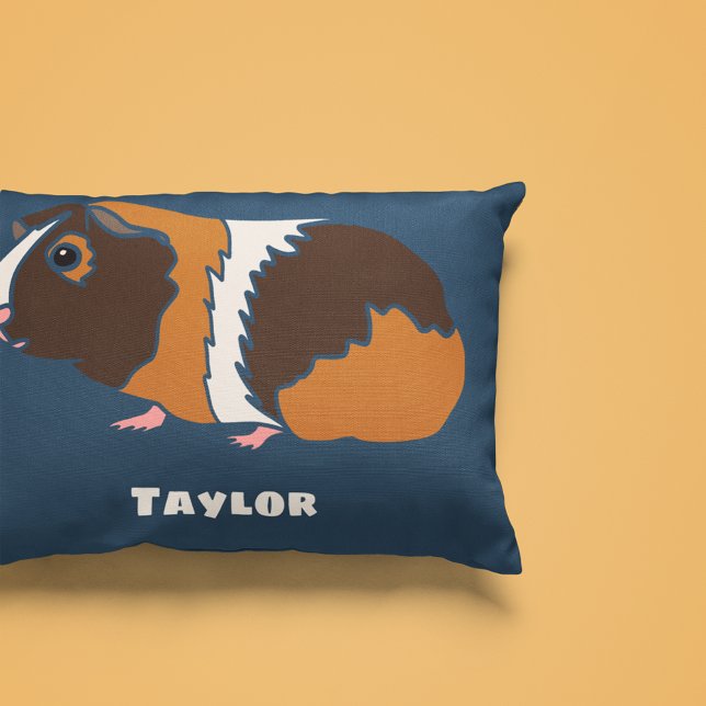 Coussins Décoratifs Illustration de porc mignon guinéen personnalisée (Créateur téléchargé)