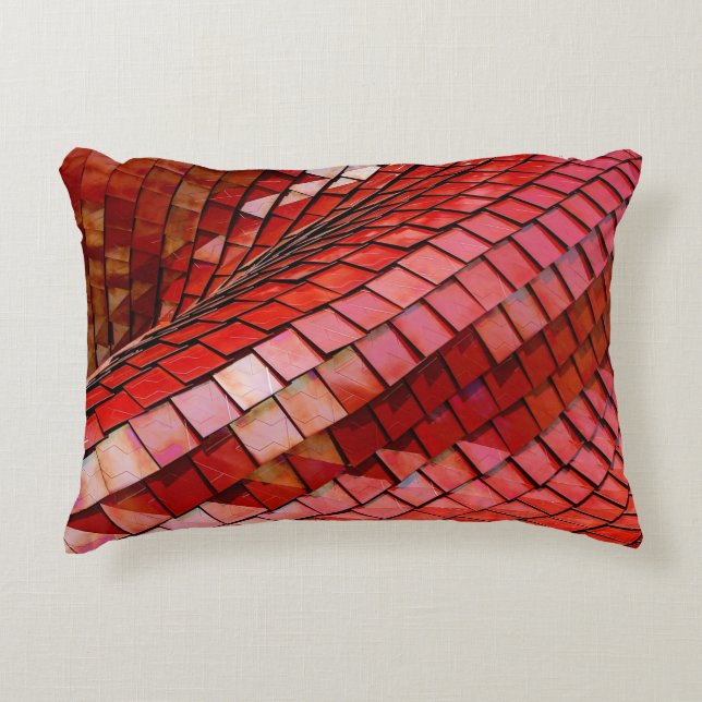 Coussins Décoratifs Illustration de tuiles rouges (Devant)