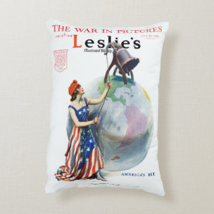 Coussins Décoratifs Illustration vintage patriotique de Lady Liberty p