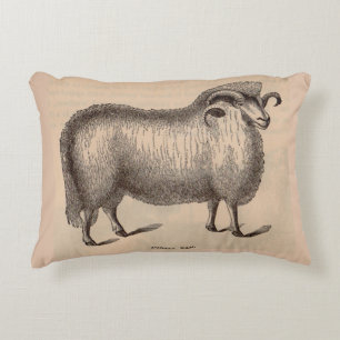 Coussins Décoratifs Impression du 19e siècle Bélier Dorset