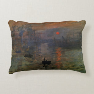 Coussins Décoratifs Impression Sunrise de Claude Monet, Art Vintage