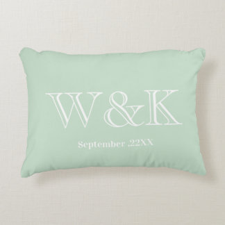 Coussins Décoratifs Initiale de monogramme de couple de mariage d'anni