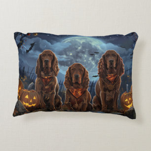 Coussins Décoratifs Irish Red Setter Halloween Épouvante