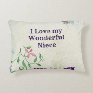 Coussins Décoratifs J'Aime Ma Merveilleuse Nièce