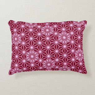 Coussins Décoratifs Japonais Asanoha motif - Bourgogne