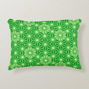 Coussins Décoratifs Japonais Asanoha motif - vert émeraude