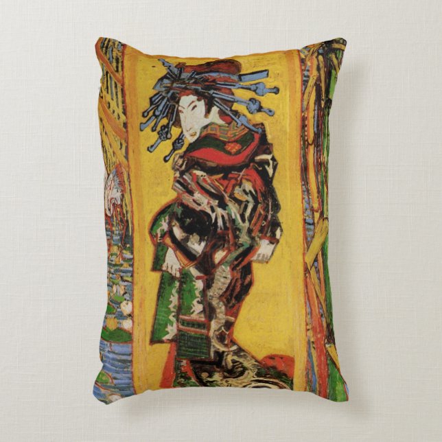 Coussins Décoratifs Japonais Courtesan Oiran par Vincent van Gogh (Devant(Vertical))