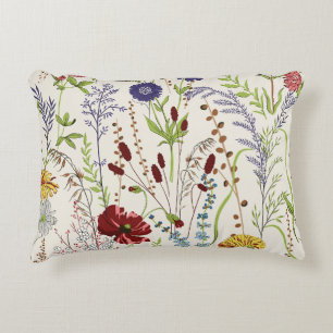 Coussins Décoratifs Jardin de prairie patrimoniale multicolore