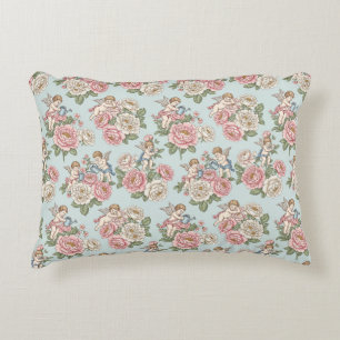 Coussins Décoratifs Jardin Romantique aux Roses de Style Rococo Reviva