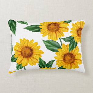 Coussins Décoratifs Jardin Tournesol Éclatant - Décoration Florale Fra