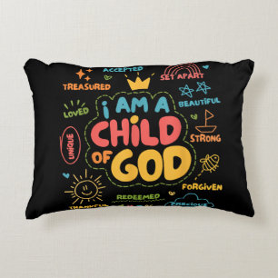 Coussins Décoratifs Je suis un Enfant de Dieu Rétro chrétien Jésus Foi