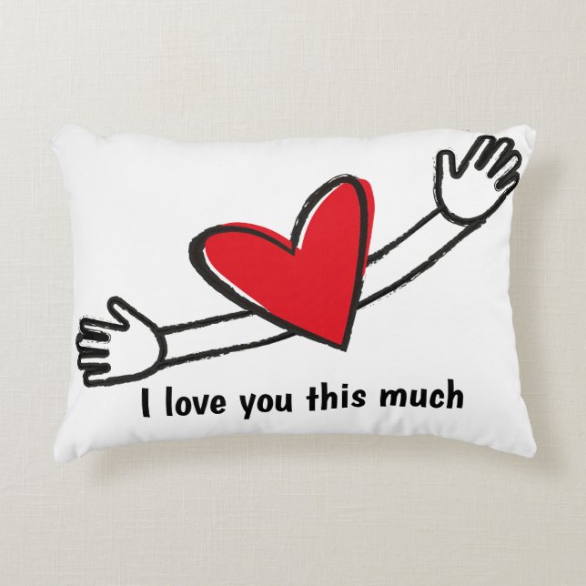 Coussins Décoratifs Je T'Aime Tant De Coeur (Devant)