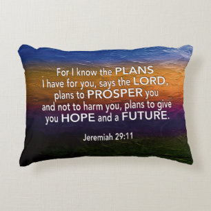 Coussins Décoratifs JEREMIAH 29:11 Car Je Connais Les Plans Christian