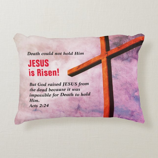 Coussins Décoratifs JÉSUS EST REMENÉ Pâques chrétiennes (Devant)