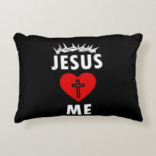 Coussins Décoratifs Jésus m'aime chrétien religieux