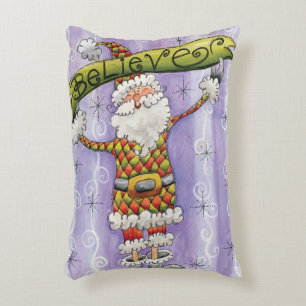 Coussins Décoratifs Joli dessin animé de Noël, je crois au Père Noël