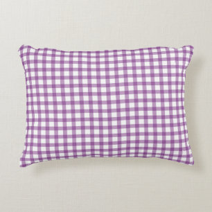 Coussins Décoratifs Joli motif carreaux gingham violet rétro