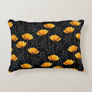 Coussins Décoratifs Jolie fleur et pois illustration motif