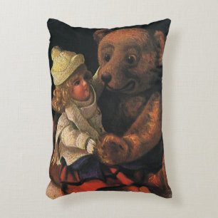 Coussins Décoratifs Jouets de Noël vintage, poupée et ours en peluche