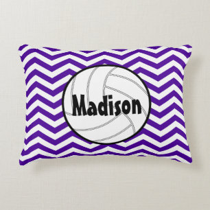 Coussins Décoratifs Joueur de volleyball texte personnalisé et couleur