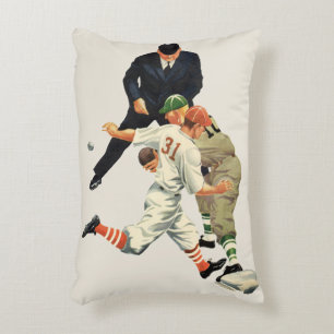Coussins Décoratifs Joueurs de baseball sportifs vintage en sécurité a
