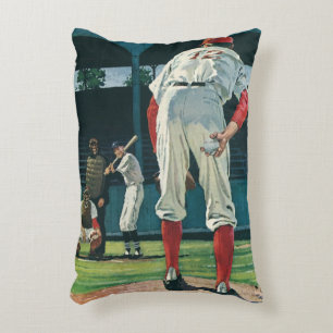 Coussins Décoratifs Joueurs de baseball sportifs vintage Lanceur sur m