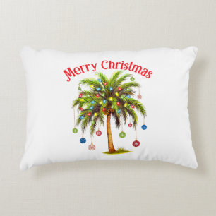 Coussins Décoratifs Joyeux Noël Palm Tree Light Hawaiian Tropical