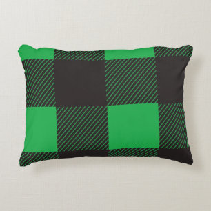 Coussins Décoratifs Joyeux Noël vert plaid