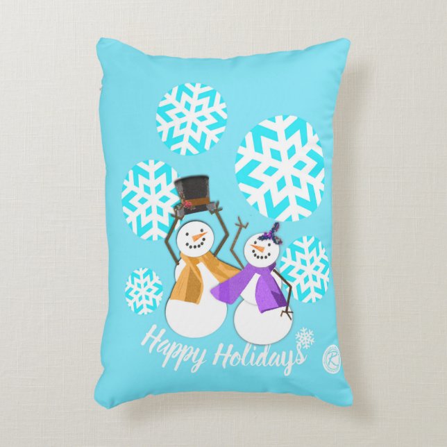 Coussins Décoratifs JOYEUX VACANCES : Amis d'hiver (Devant(Vertical))