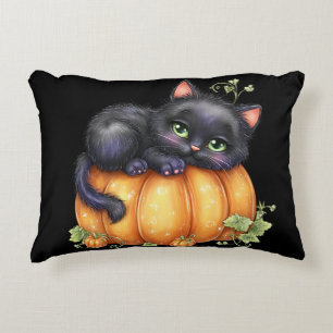 Coussins Décoratifs Juste traîner, Repos de chaton dans la citrouille