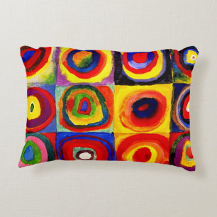 Coussins Décoratifs Kandinsky Farbstudie Cercles Carré Quadrate Art