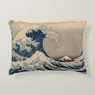 Coussins Décoratifs Katsushika Hokusai. La Grande Vague au large de Ka
