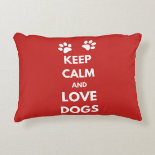 Coussins Décoratifs Keep calm and love dogs