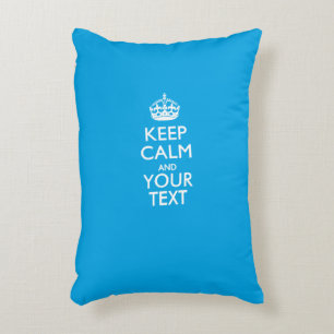 Coussins Décoratifs KEEP CALM personnalisé et votre texte pour Sky Bl