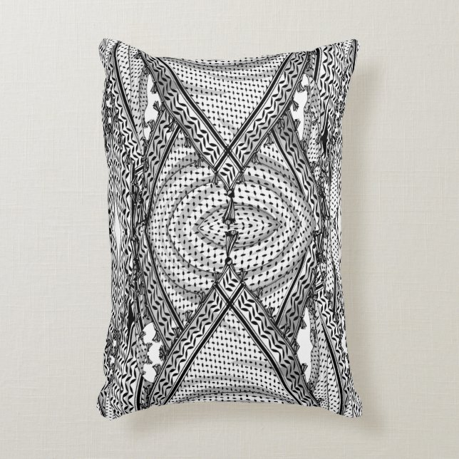 Coussins Décoratifs Keffiyeh Écharpe palestinienne tissu traditionnel (Devant(Vertical))