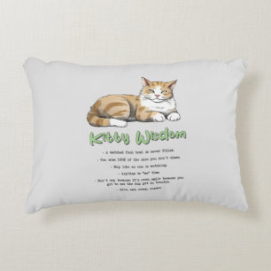 Coussins Décoratifs Kitty Wisdom - Règles de chats amusantes avec un c