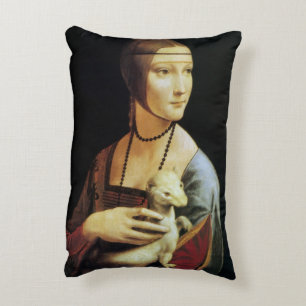 Coussins Décoratifs La Dame à l'hermine de Léonard de Vinci