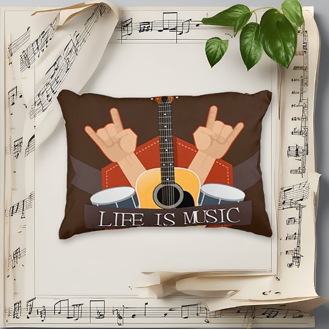 Coussins Décoratifs La vie est musique (Créateur téléchargé)