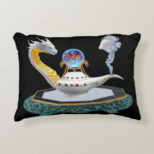 Coussins Décoratifs Lampe Magique en Céramique Blanche Dragon