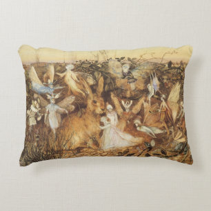 Coussins Décoratifs Lapin parmi les fées, Contes de fées vintage