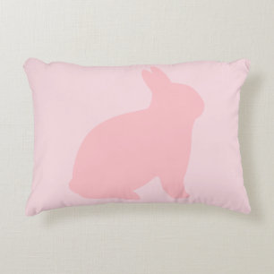Coussins Décoratifs Lapin rose sur le rose