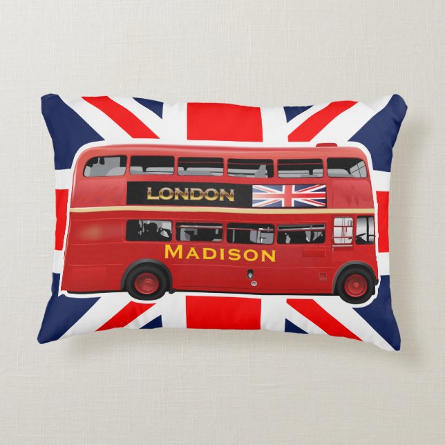 Coussins Décoratifs L'autobus de rouge de Londres (Dos)