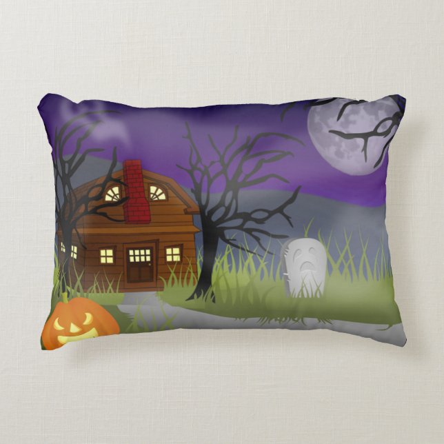Coussins Décoratifs Le brouillard d'Halloween (Devant)